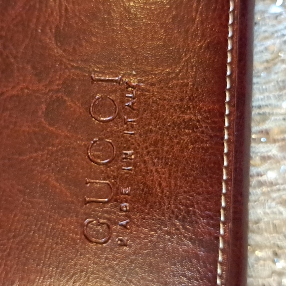 Vintage Gucci Made in Italy brownish mauve wallet, NWOT - Picture 2 of 7
